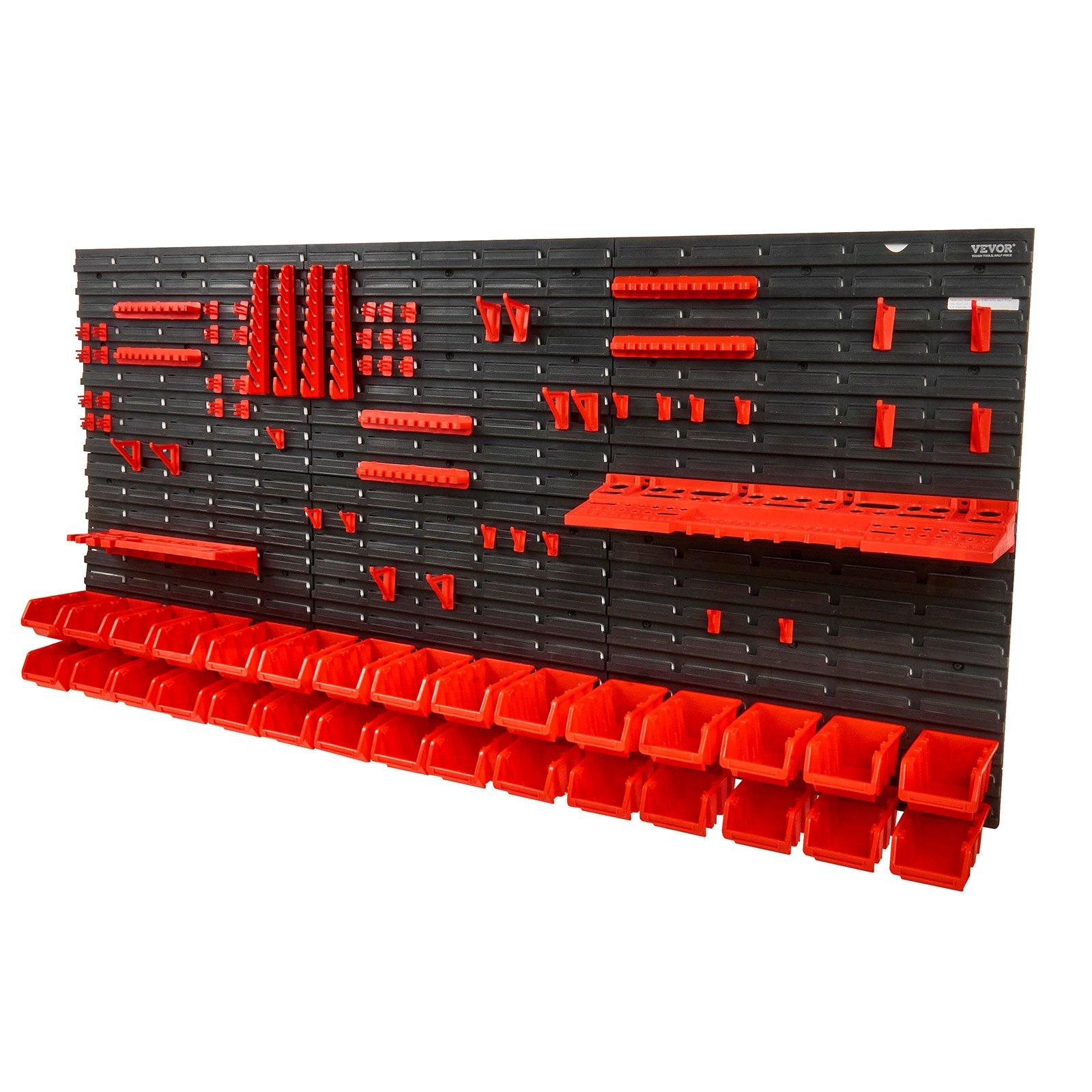 Tools Box For Workshop - Wall Mounted 30-Bin Hardware Organizer Plastic