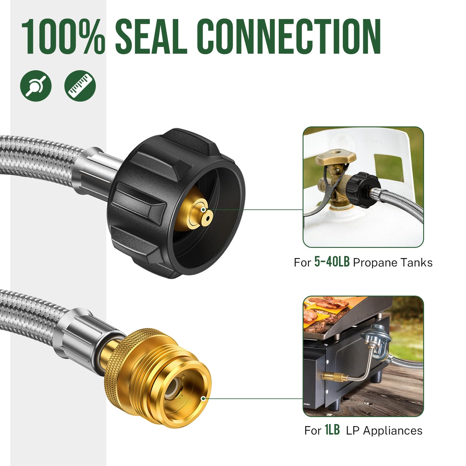 Propane Hose Adapter 5FT Stain - Tools Qcc recension och pris