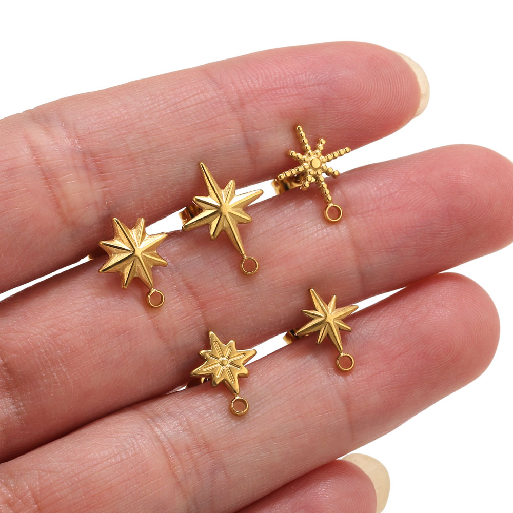6pcs Stainless Steel Star Earr - Tools Jewelry Making recension och pris