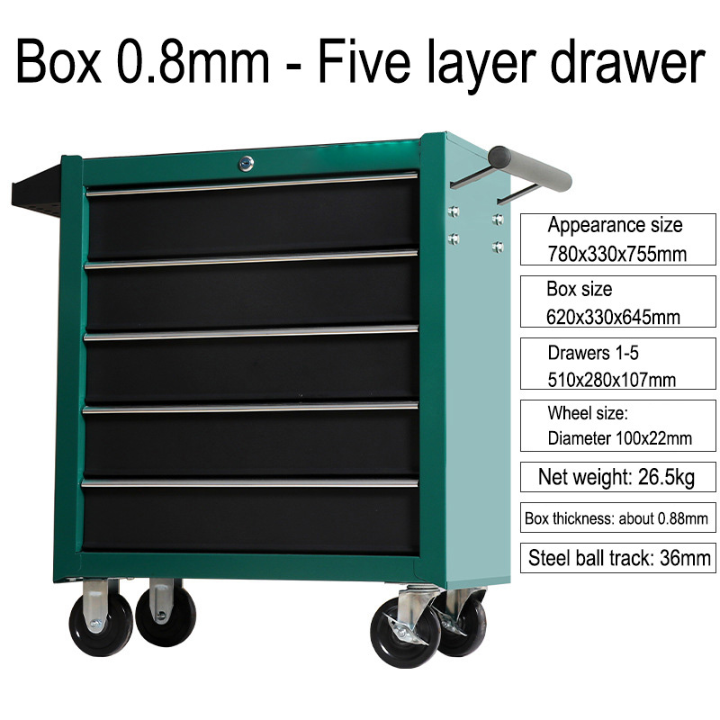 5 Drawer Storage Tool Box Trol - Tools Box For Workshop recension och pris
