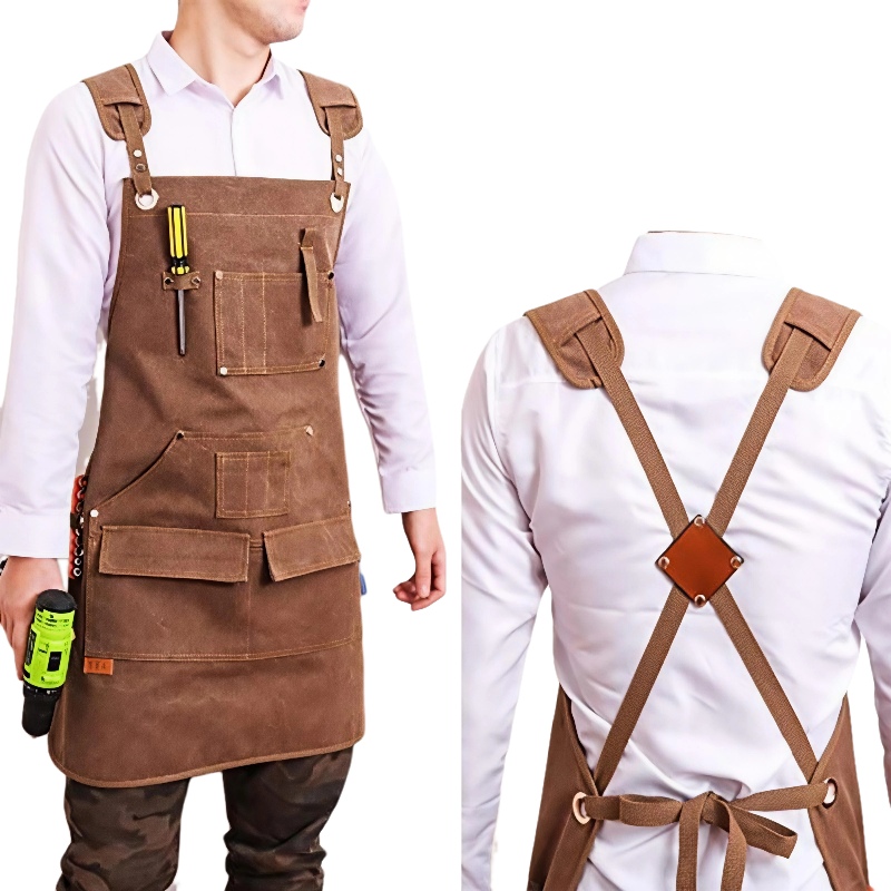 Heavy Duty Canvas Apron Custom - Workshop Tools Logo recension och pris